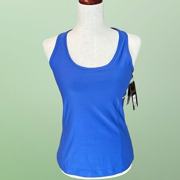 NWT Marika Pwr Tek Sports Work-Out Tank Bra (Removable Pads) Blue-Yellow Med - Picture 8 of 9